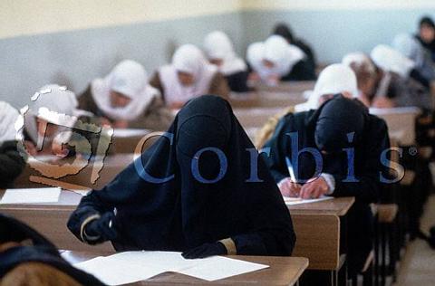 Niqabi students in class